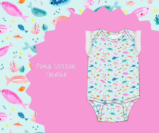 Pima Cotton Seaside Splash Onesie