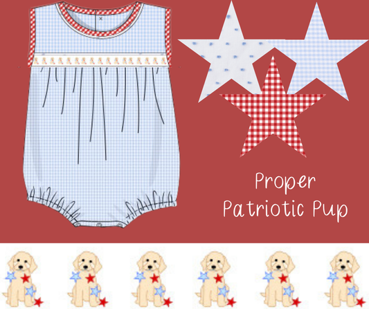 Patriotic Pup Boys Bubble