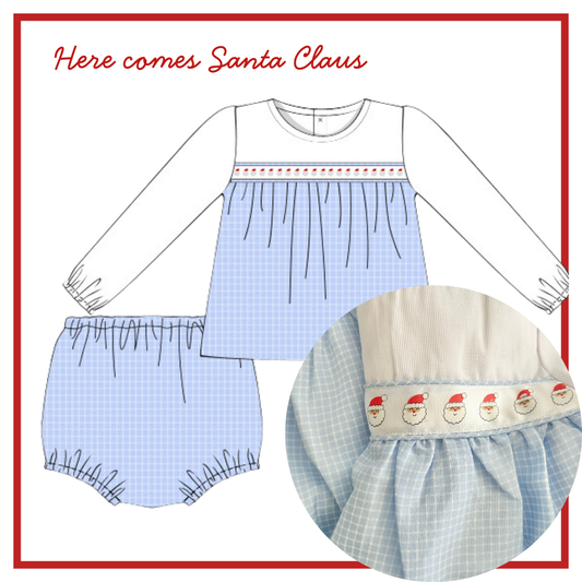 November Arrival Santa Ribbon Boys Diaper Set
