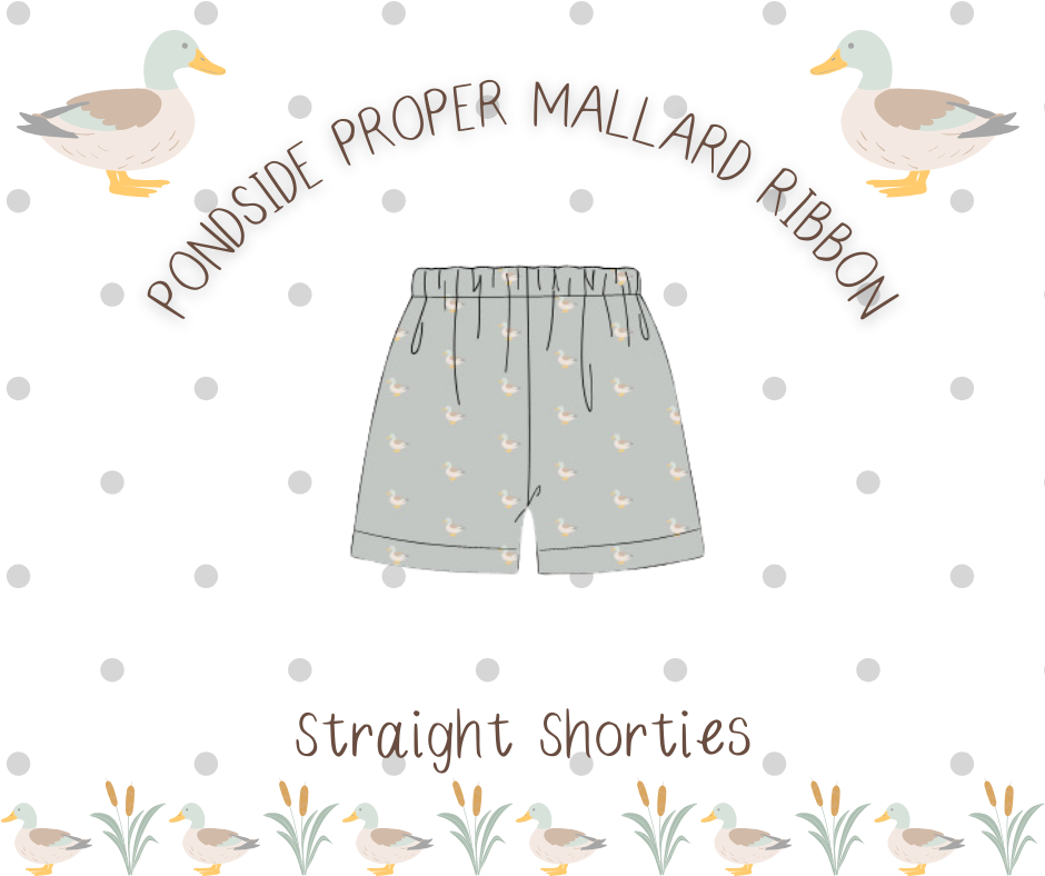 Pondside Proper mallard Print Straight Shorties