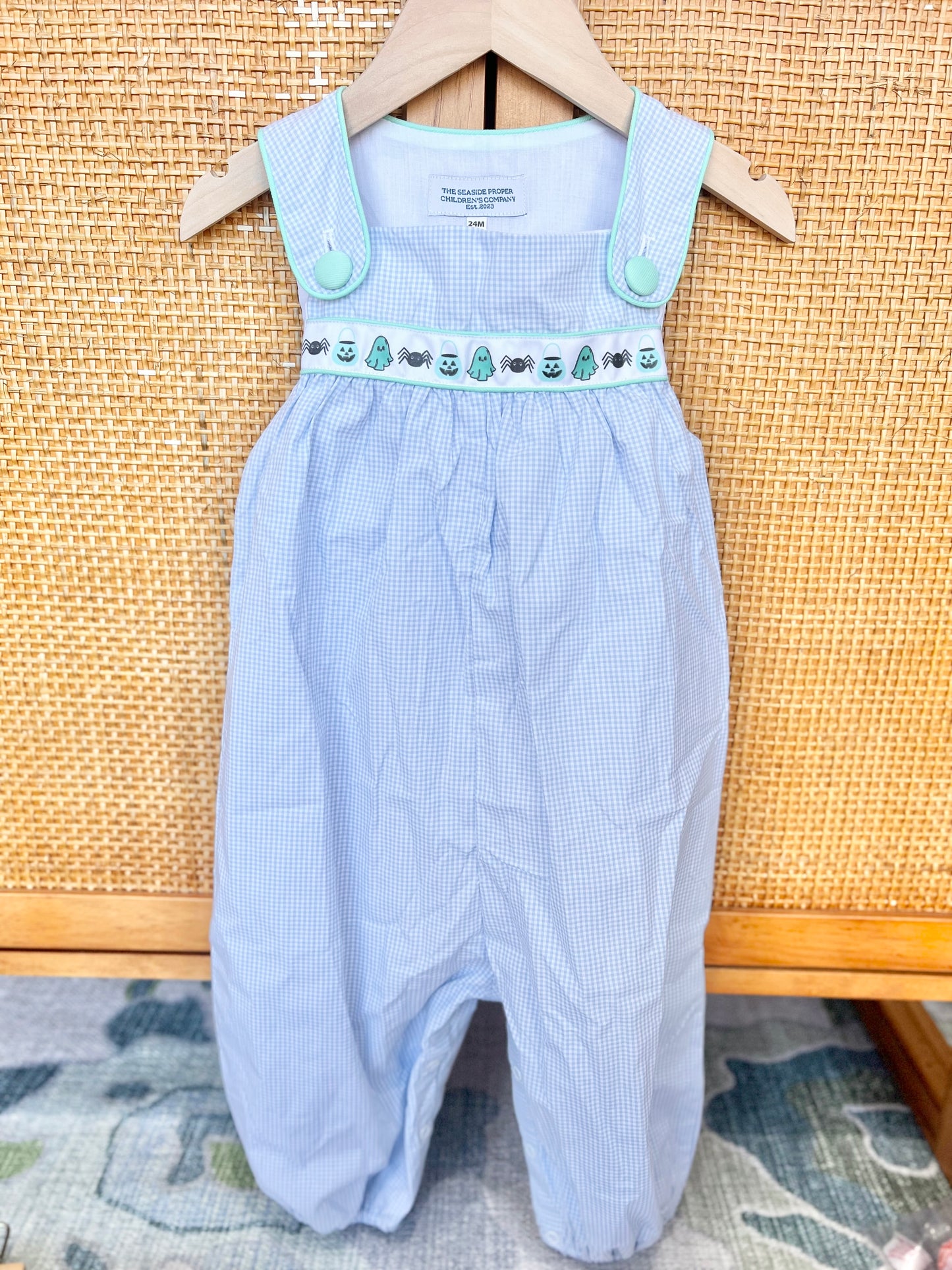 Spooky Ribbon Boys Bubble Romper