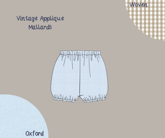 Mallard Applique Oxford Bubble Shorties