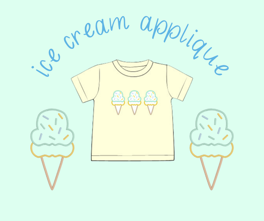 Boys Ice cream Applique Knit Top