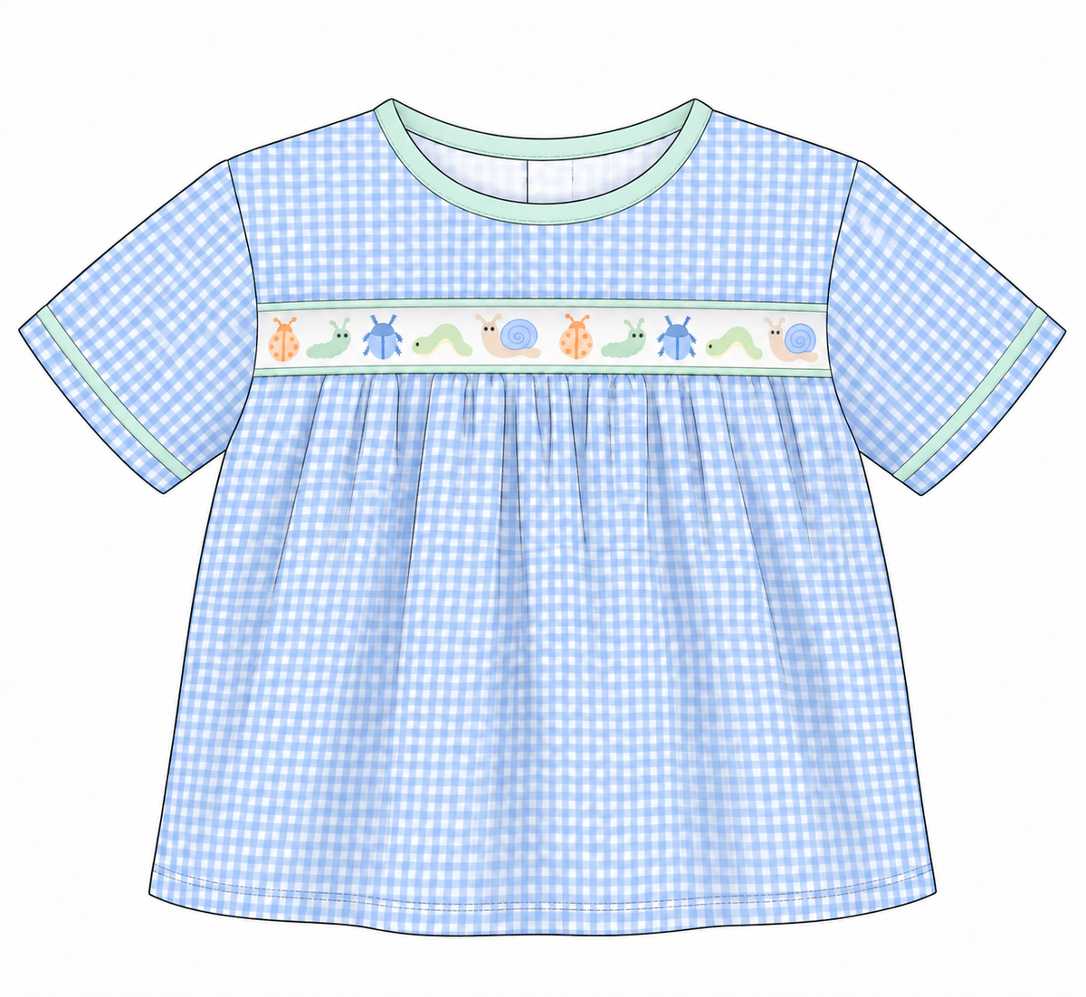 Cooper Garden Critter Ribbon Boys Set (Seafoam Bottoms)- February Completion