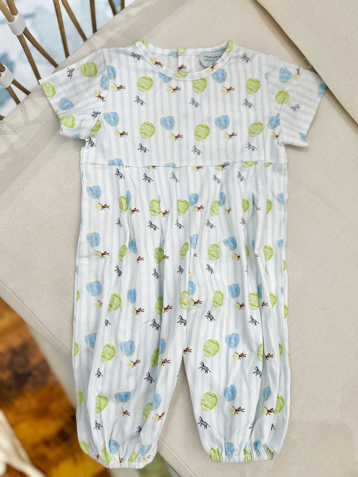 Soaring Safari Pals Boys Knit Romper