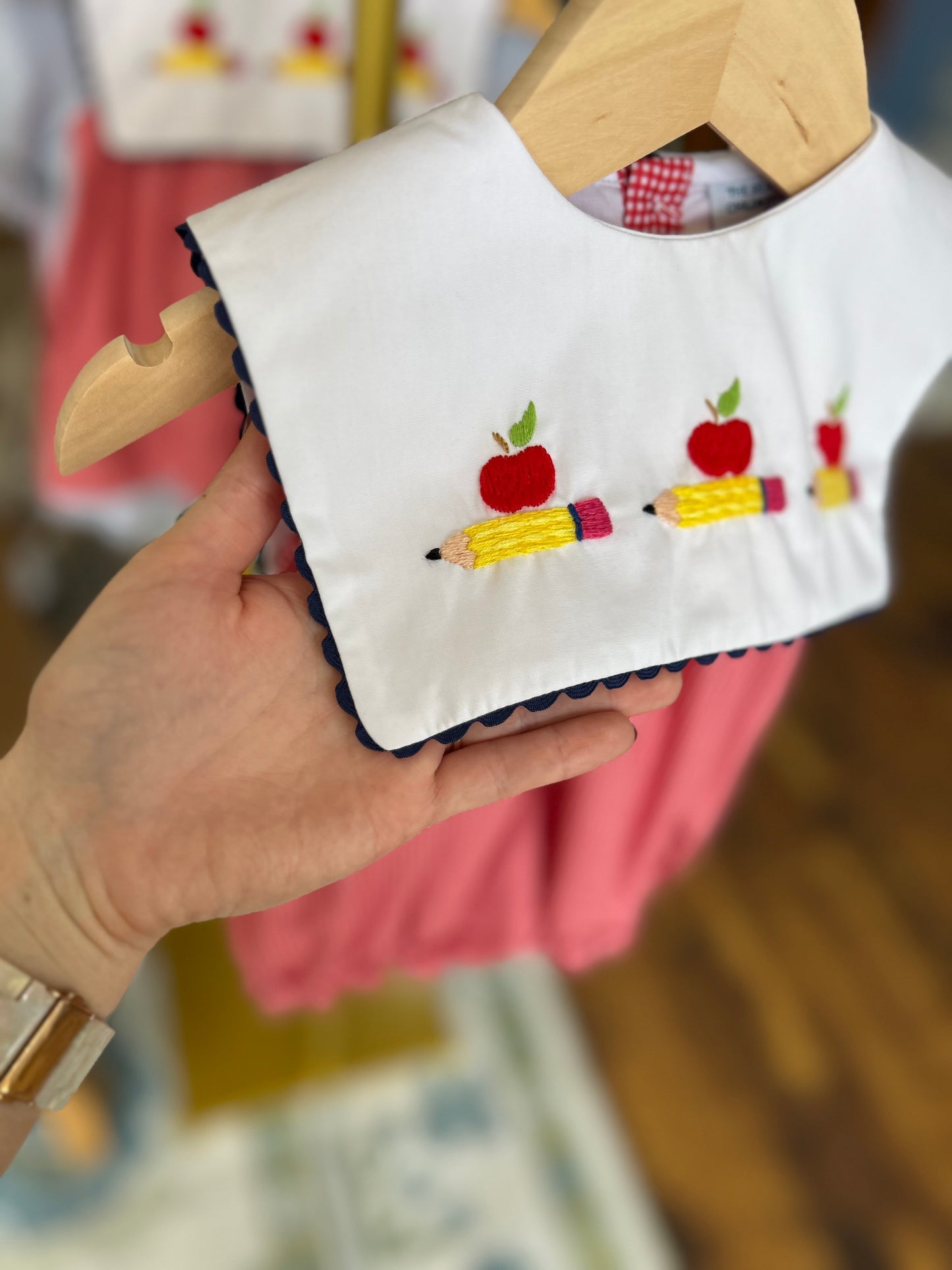 Pencil Me In Embroidered Girls Bubble
