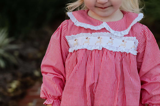 November Arrival Reindeer Ribbon Girls Classic Bubble