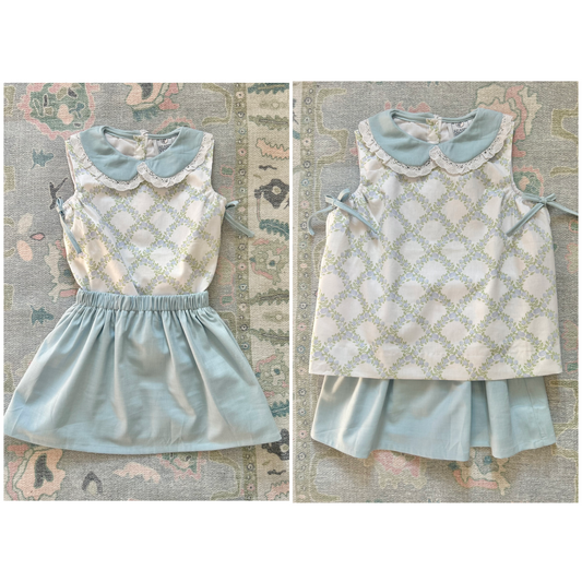 Hydrangea Trellis Skort Set