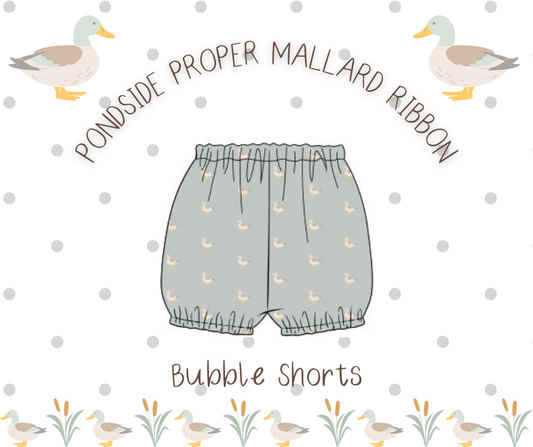 Pondside Proper Mallard Print Bubble Shorts