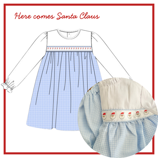 November Arrival Santa Ribbon Girls Dress