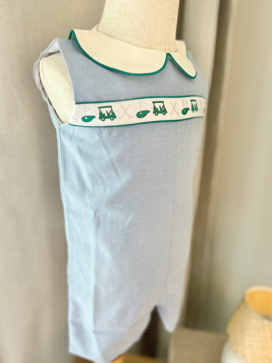 Golf Ribbon Blue Oxford Fabric Jon Jon
