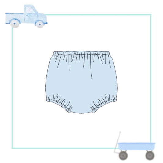 October Arrival Blue Pima Diaper Cover (Oct Wagon Ribbon, January Wagon & Truckin’ Match)