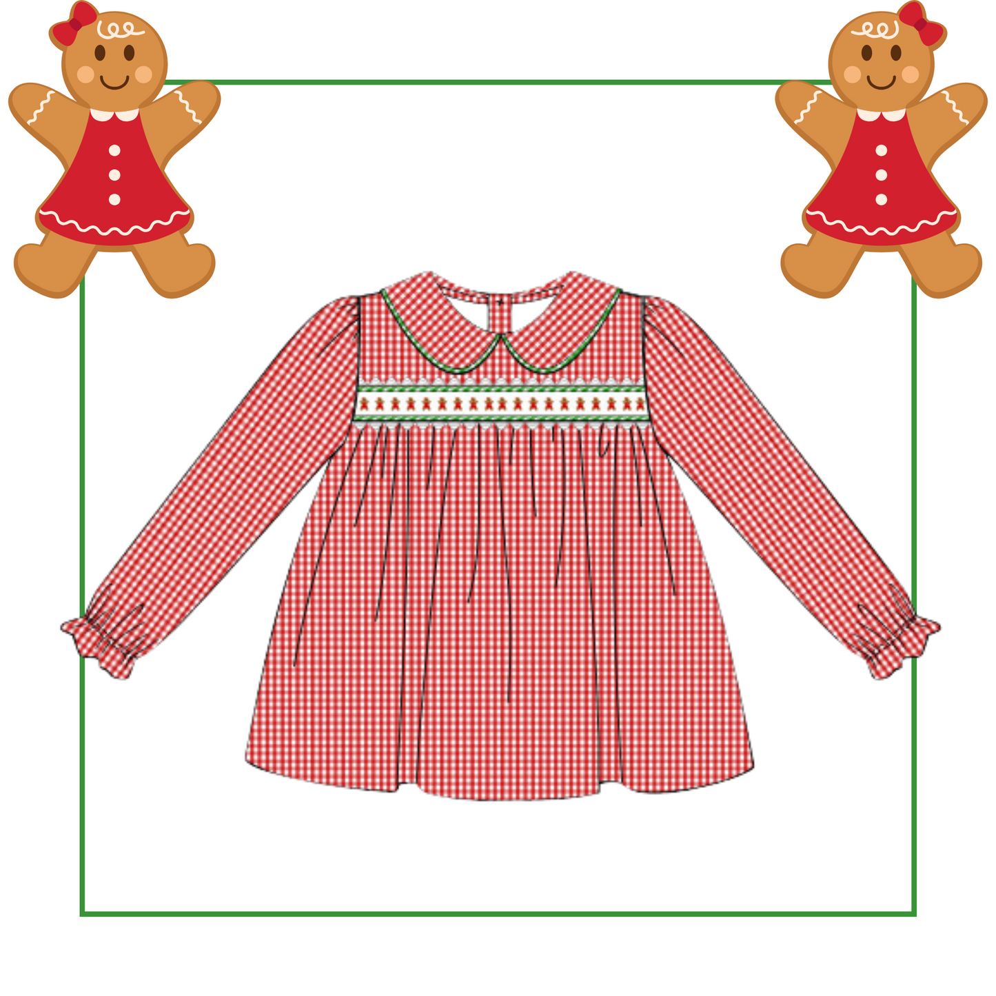 October Presale Girls Gingerbread Ribbon Top