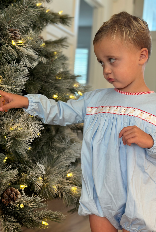 November Arrival Reindeer Ribbon Boys Classic Bubble