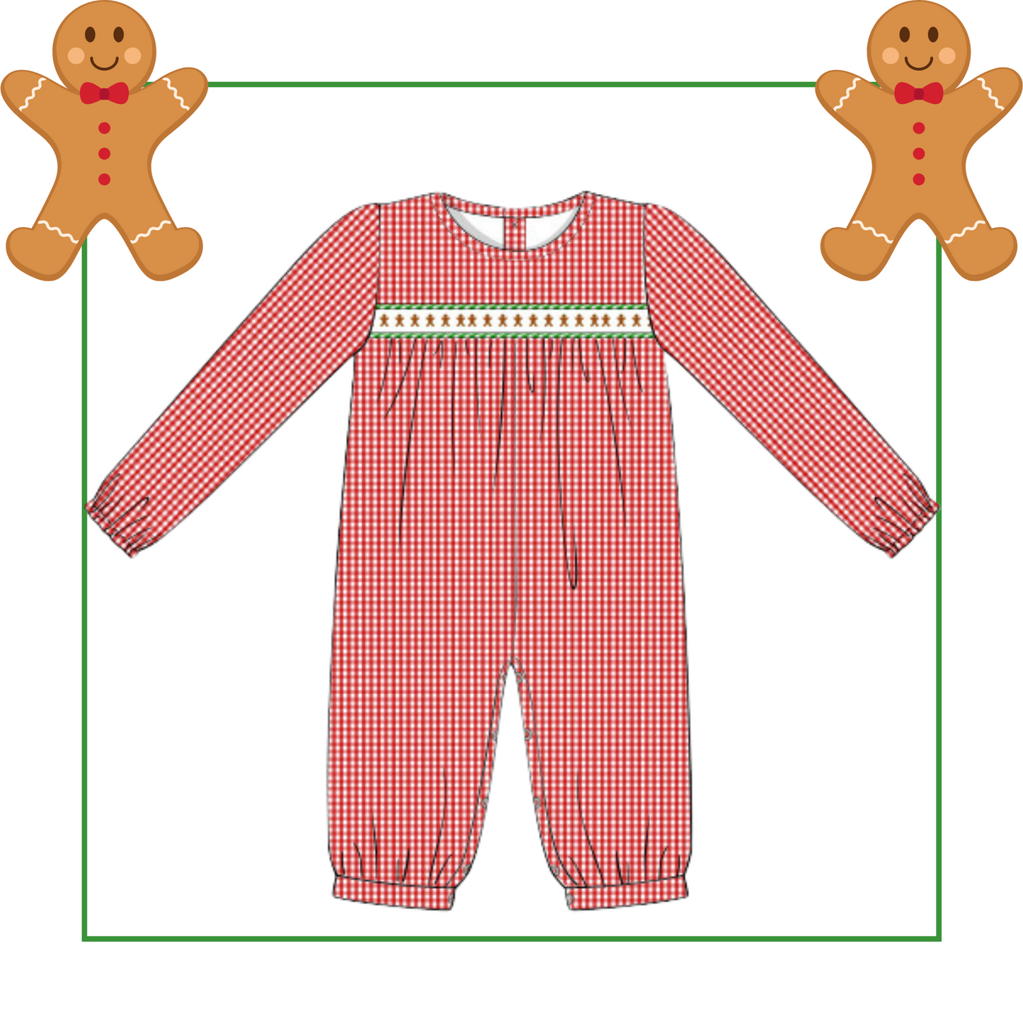 October Presale Boys Gingerbread Ribbon Bubble Romper