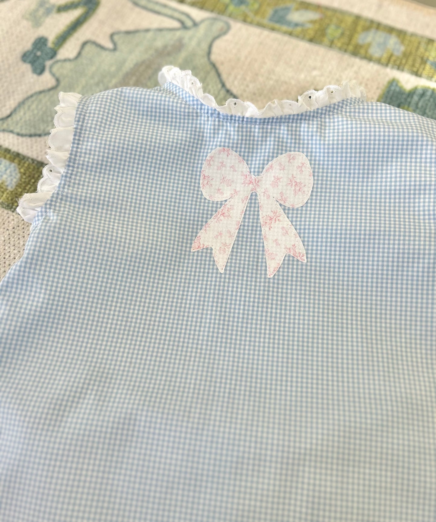 Bow Appliqué Lace Shortie Set - Ready to Ship