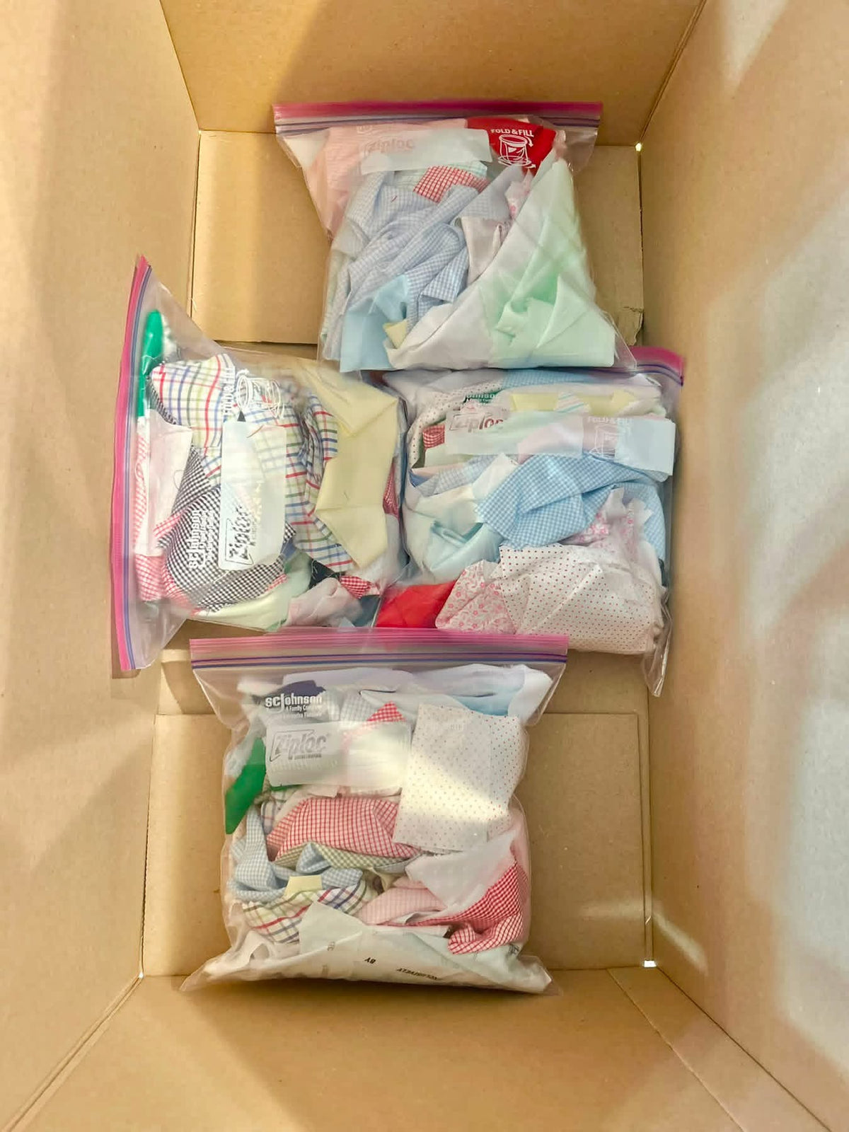 Fabric Swatches 1lb Bag - various fabrics - various swatch sizes