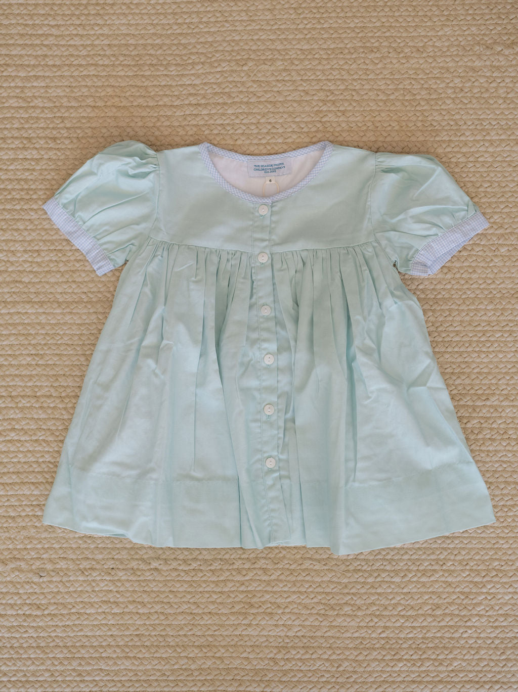 The Hattie Top: Woven Seafoam