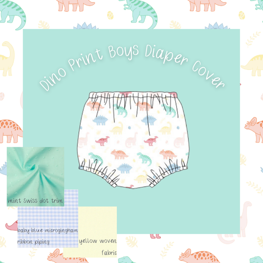 Dino Print Diaper Cover