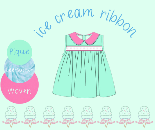Girls Ice cream Ribbon Top