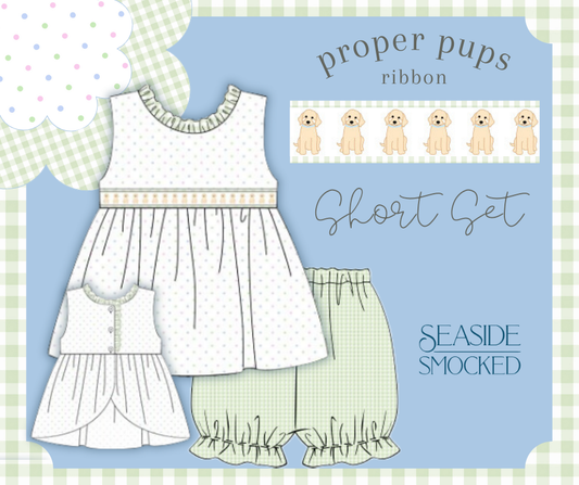 Proper Pups Girls Shortie Set - Woven