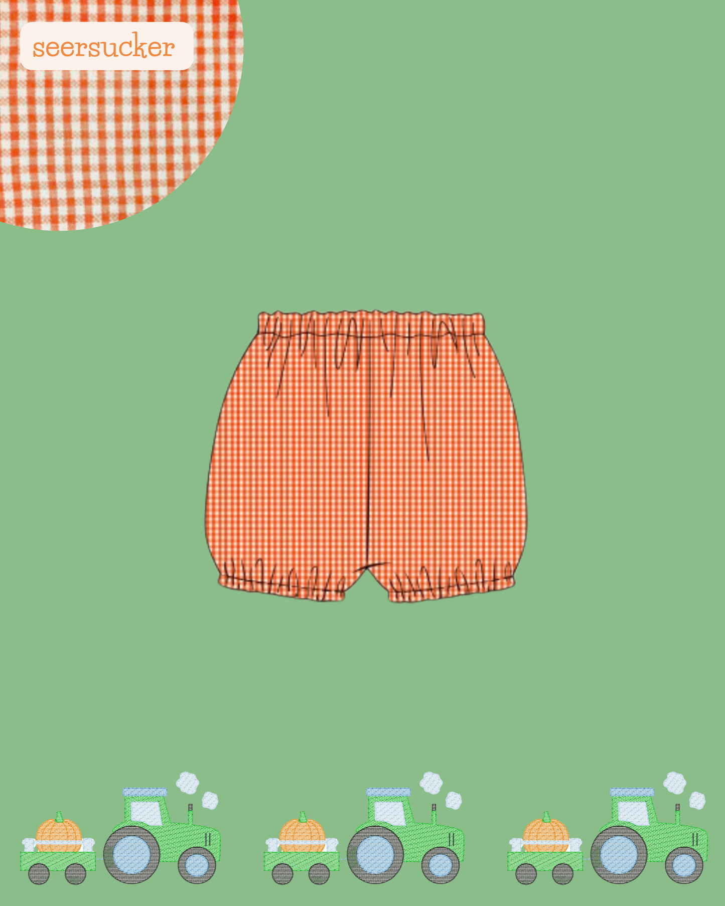 August Arrival Seersucker Bubble Shorties