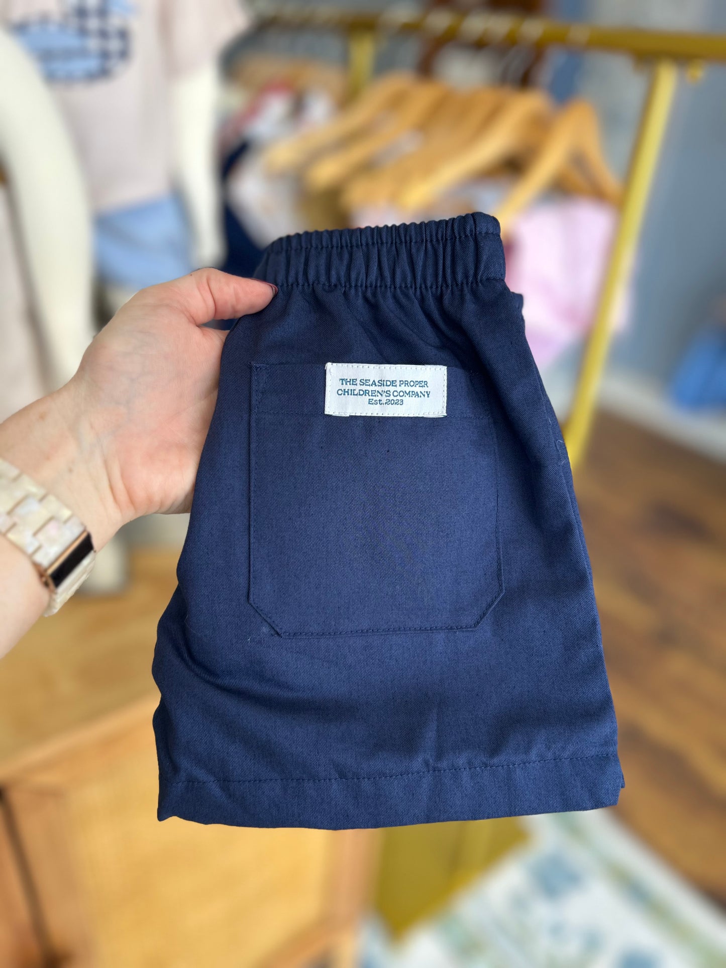 Seaside Prep Navy Khaki Shorties