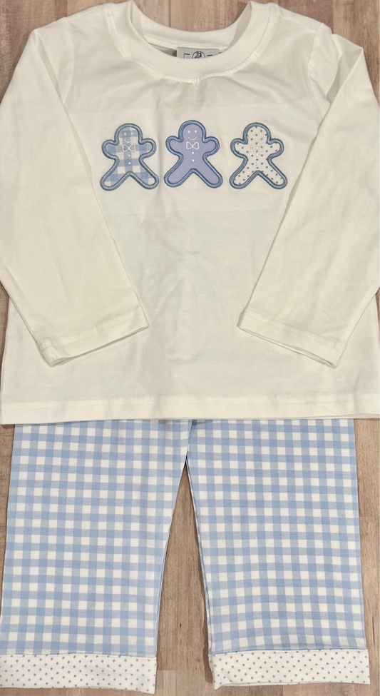 November Arrival Gingerbread Appliqué Pima Set
