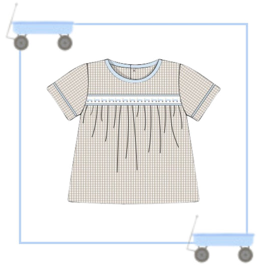 September Arrival Blue Wagon Ribbon Float Top