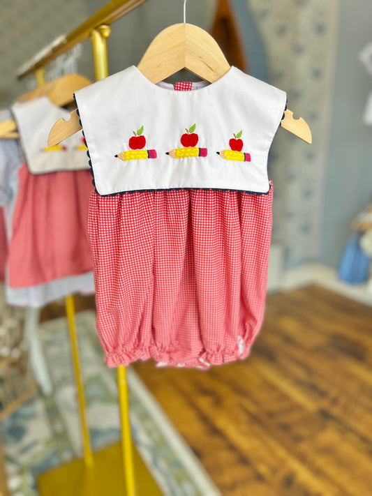 Pencil Me In Embroidered Girls Bubble