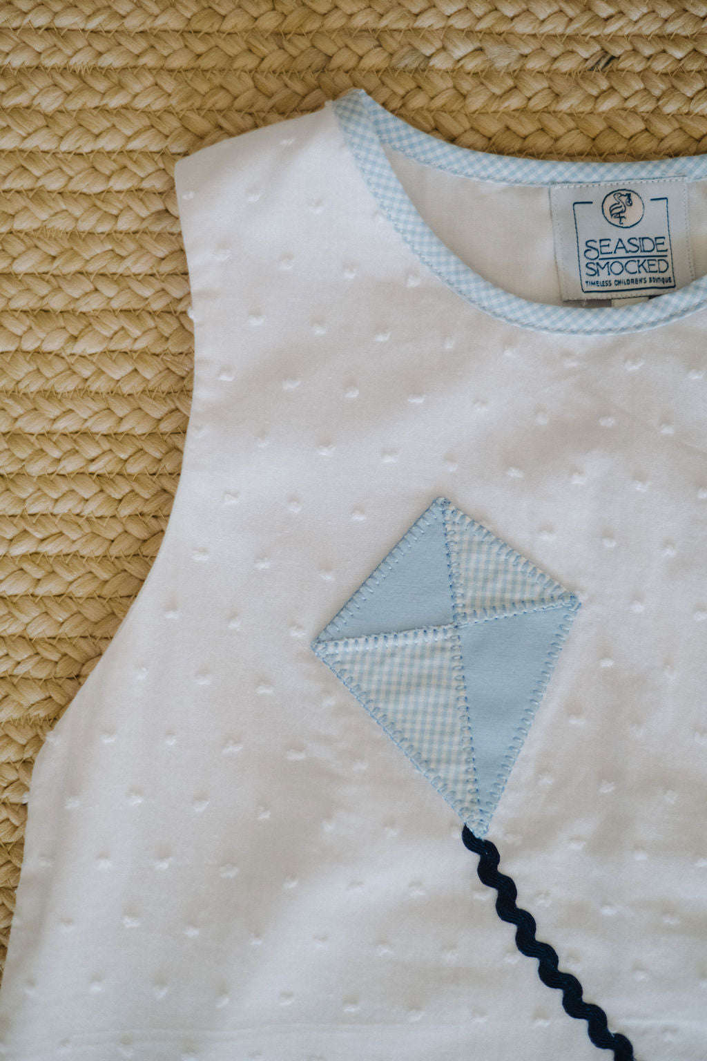White Swiss Button Top (Kite Optional)
