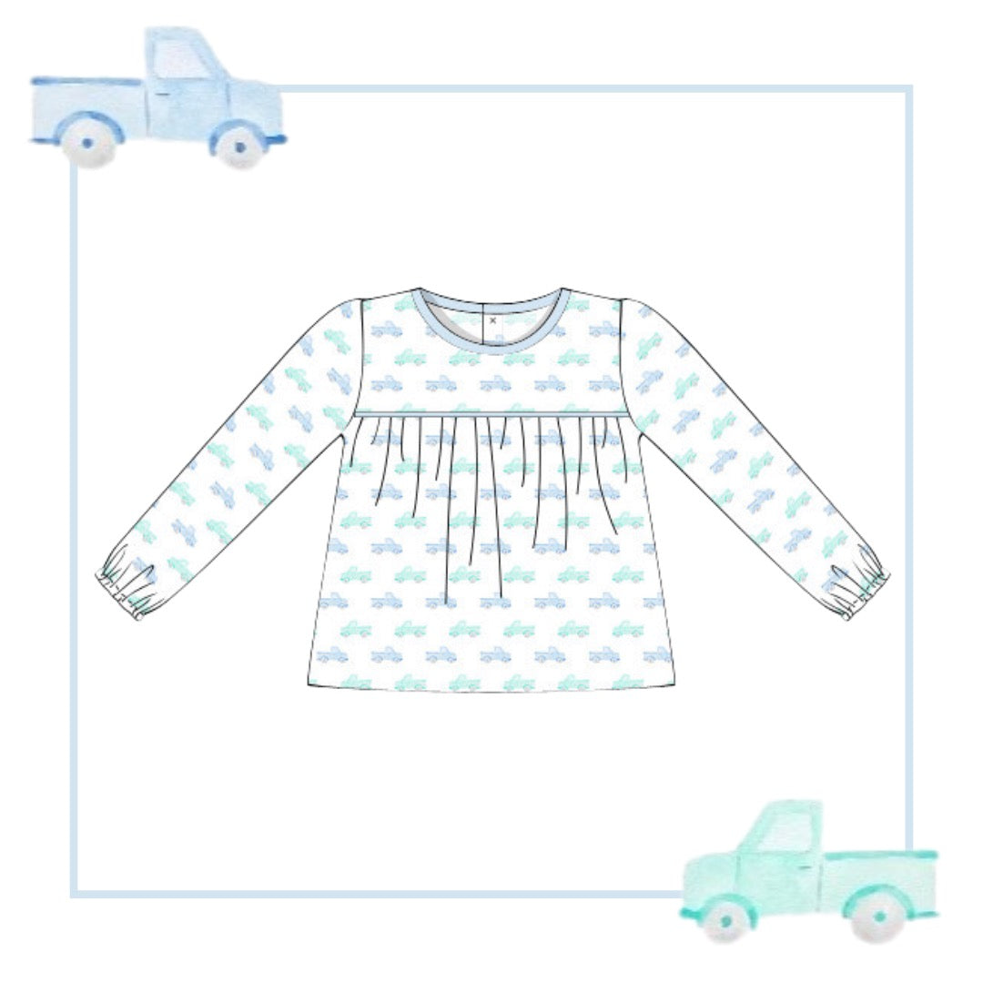 September Arrival Truckin’ Print PIMA Float Top