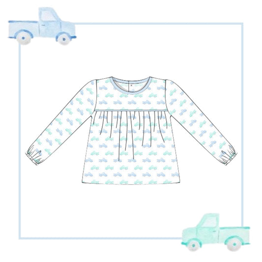 September Arrival Truckin’ Print PIMA Float Top