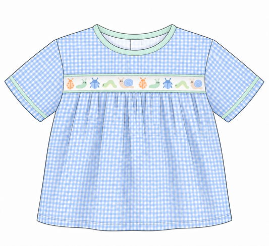 Cooper Garden Critter Ribbon Boys Set (Seafoam Bottoms)- February Completion