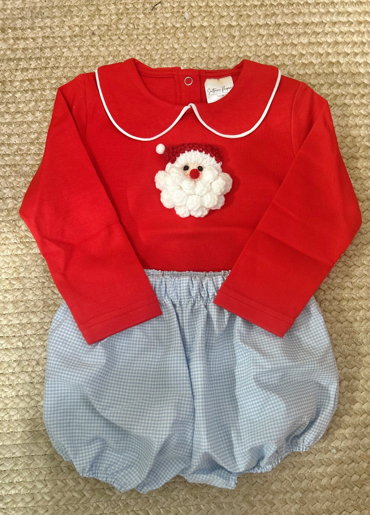 Boys Santa Crochet Appliqué (Oct Turnaround)
