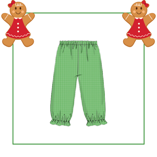 October Presale Girls Gingerbread Match Bubble Pant