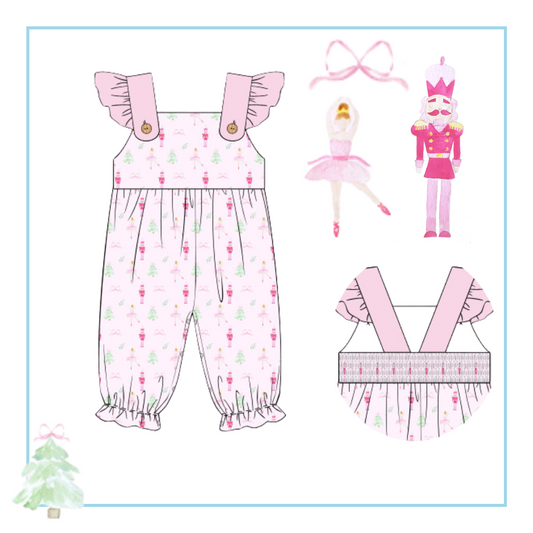 October Presale Girls Nutcracker Bubble Romper