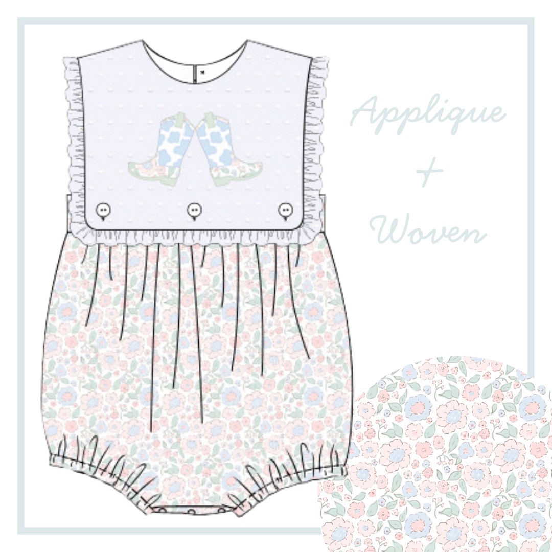 January Arrival Girls Boots Applique Bubble