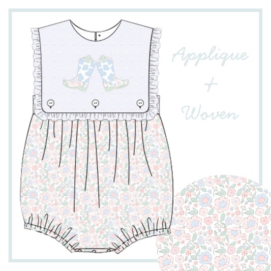 December Arrival Girls Boots Applique Bubble