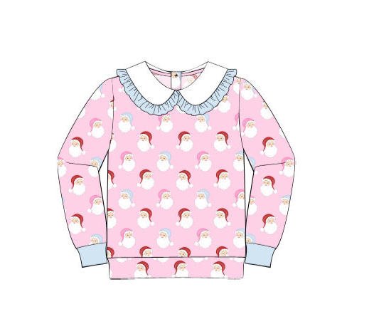 October Presale Girls Seaside Santa PIMA Pullover