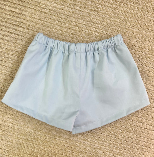 Sample Blue Pique Shorts, Lined, 3t (runs generous)