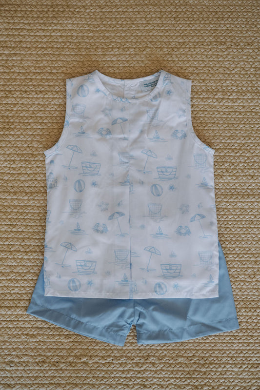 Boys Seaside Moments Shortie Set