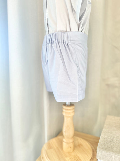 Lamb & Cross Ribbon Boys Flat Front Shortie Set (fits TTS)