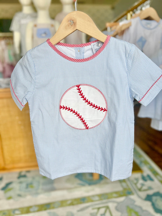 Boys Baseball Applique Top-Only