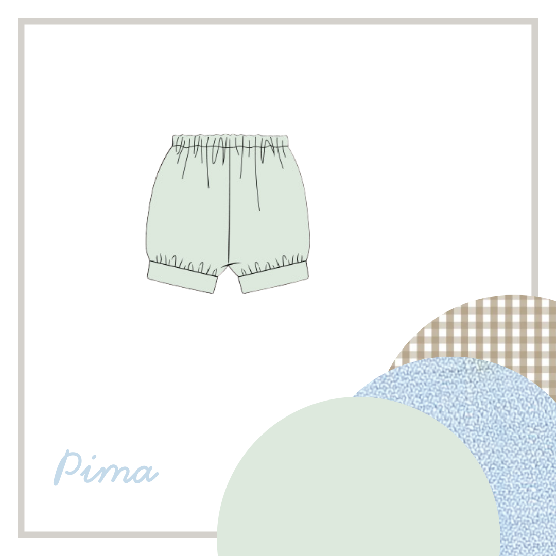 December Arrival Boys Sage Pima (Bear & parade) Wide Band Shortie