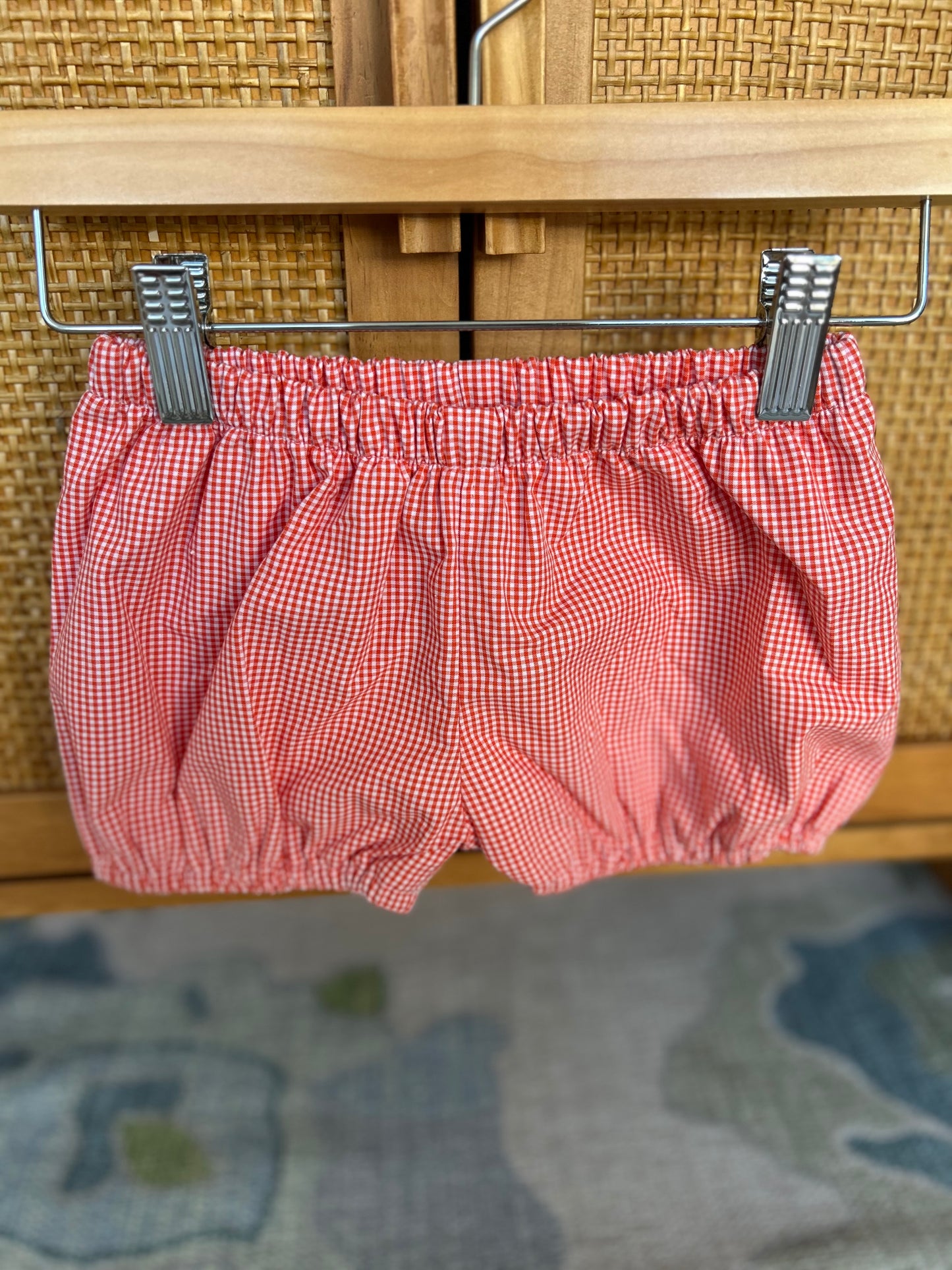 Orange Gingham Bubble Shorties (Tractor Match)