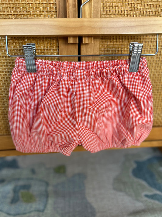 Orange Gingham Bubble Shorties (Tractor Match)