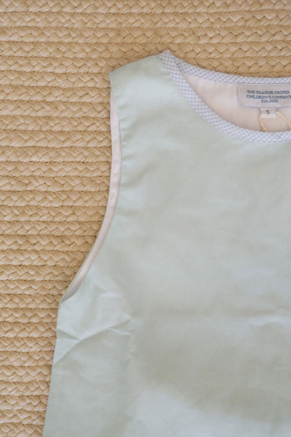 The Lawson Top: Woven Seafoam
