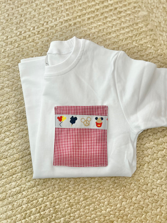 Short Sleeve Mickey Snacks Ribbon Pocket Tee (2 week TAT)