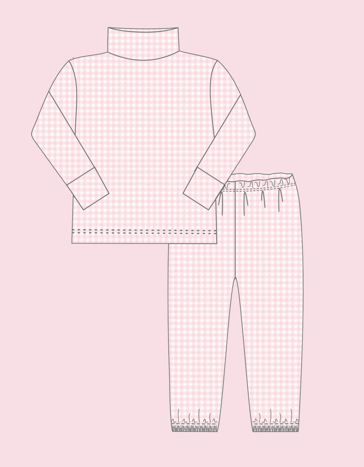 Pima Knit Gingham Set (Ships to customers late Oct/early Nov)